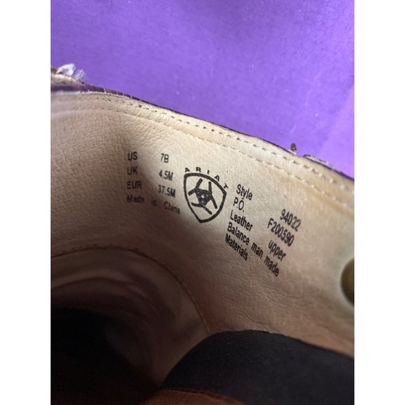 Ariat Womans 7B Brown Slip On Mules Sling Back ~ Scuffed - Picture 6 of 11